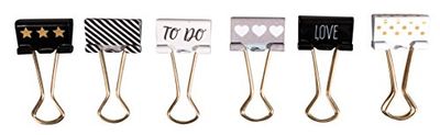 Rayher 60901000 Binder clips "Glam"