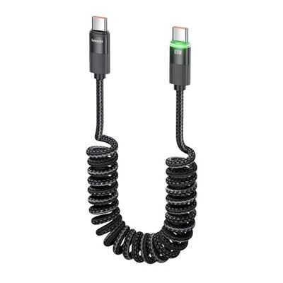 TOOCKI - Cable USB-C a USB-C extensible de 100 W, 40 cm a 1,10 m, cable de carga USB trenzado de nailon duradero compatible con iPhone 16 15 Plus Pro Max MacBook Pro iPad Galaxy S24 Plus Ultra S23 S22