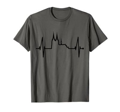 Cologne Skyline Heartbeat Germany Köln Cologne Cathedral T-Shirt