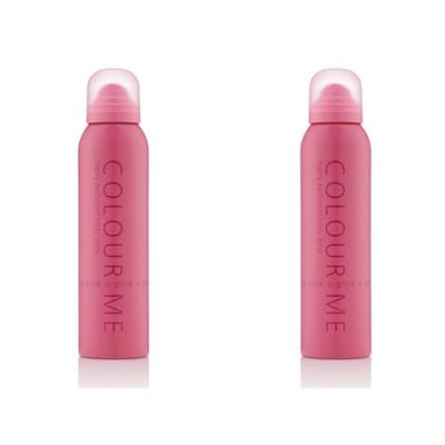COLOUR ME Pink Perfume for Women. 150ml Body Spray, Luxury Fragrance - Womens Perfume, Long Lasting Fragrance for Women by Milton-Lloyd (Pack of 2)