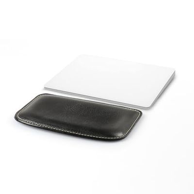 Londo Echt lederen toetsenbordkussen - Premium ergonomische ondersteuning voor comfortabel typen op het werk en thuis (zwart, klein)