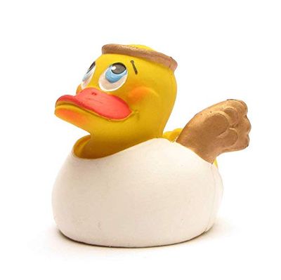 Lanco - Pato de Goma Coleccionable, Angel, 100% Caucho Natural, hecho a mano
