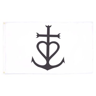 BANDIERA CROCE DELLA CAMARGUE 150x90cm - BANDIERA CROCE GUARDIANA 90 x 150 cm - AZ FLAG