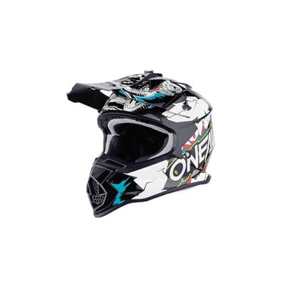 O'NEAL | Casco Motocross | Bambini | MX | Calotta in ABS, standard di sicurezza ECE 22.05, prese d'aria per un'ottima ventilazione e raffreddamento | Casco 2SRS Villian Youth | Bianco | Taglia S