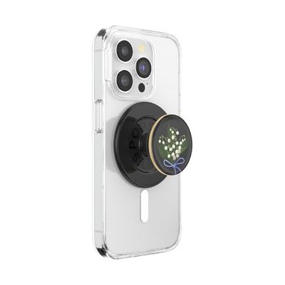 PopSockets: PopGrip Round for MagSafe – Anello adattatore per MagSafe incluso – Supporto espandibile e impugnatura con parte superiore intercambiabile per smartphone e custodie – mughetto