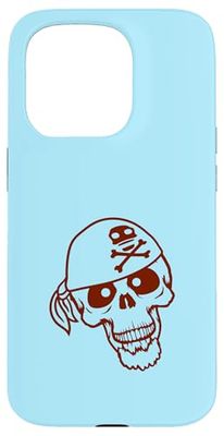 Chapeau de Pirate Squelette Halloween Foulard drôle Bande dessinée Coque pour iPhone 15 Pro