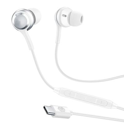 Music Sound - In-ear hoofdtelefoon - Bedraad hoofdtelefoon met microfoon - USB-C-compatibiliteit - Metallic details