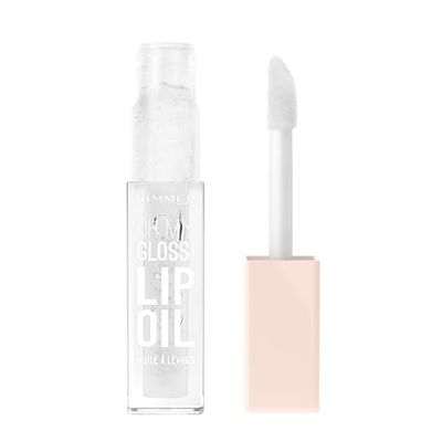 Rimmel Oh My Gloss!, 000 Clear Cloud, Huile à Lèvres, non collante, booster d'hydratation, hydratante et apaisante, facile à appliquer, formule vegan, 6 ml