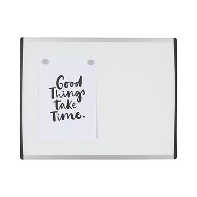 Bi-Office Lavagna Magnetica Inka, 58x45cm, Superficie in Acciaio Laccato, Cornice in Alluminio e Plastica Nera