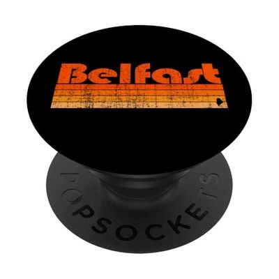 Belfast, Maine, estilo retro de los años 80 PopSockets PopGrip Adhesivo