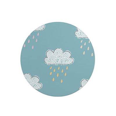 Questo Casa, Round Digital Printed Mouse Pad, Non-Slip Base, for Office and Home, Diameter:22cm