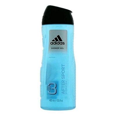 Adidas, After Sport Gel Doccia Bagnoschiuma 3 in 1 per Corpo, Capelli e Viso, Formula Vegana, 400ml
