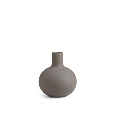 Kähler Designer Earthen Candle Holder in Grey, 13.5 cm