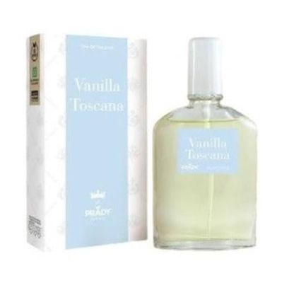 Prady Eau de Toilette Vanilla Toscana 90 ml – Fragranza calda, dolce e avvolgente – Aroma alla vaniglia con tocchi floreali e cremosi – Uso quotidiano elegante e duraturo per donna o unisex