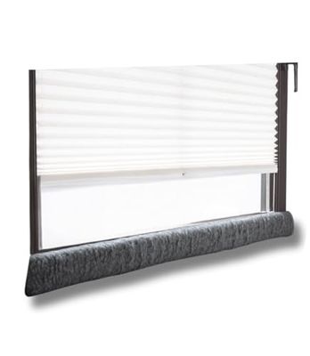 K. & N. Schurwolle 551 Schurwoll-Zugluftstopper für Fenster 150 cm, Anthrazit New Wool Draught Excluder for Windows Anthracite, Charcoal