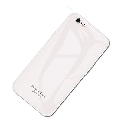 Xyamzhnn Teléfono for el iPhone 6s TPU Cover Plus / 6 Plus Macaron Vidrio + Teléfono (Color : White)
