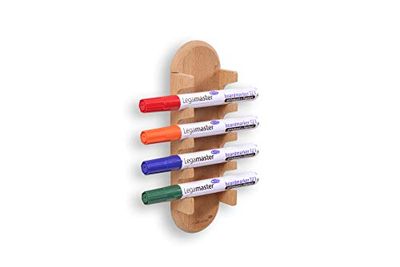 Legamaster - wooden magnetic marker holder for dry erase whiteboard pens, pencil storage for offices or schools