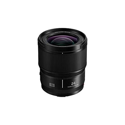 Panasonic Lumix S 24mm F1.8 | Objectif à focale fixe Plein Format S-S24E (Bokeh, Portraits, Vidéo, Tropicalisé, Compact et léger) Noir – Compatible monture L