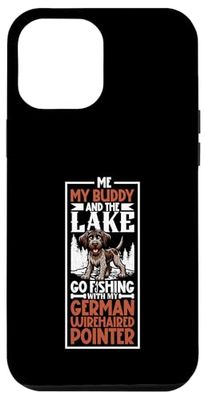Fishing and German Wirehaired Pointer Case for iPhone 12 Pro Max