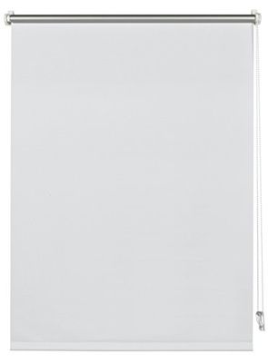 Deco Company Estore de rolo com suporte térmico para suporte, reflexão máxima da luz, economia de energia, opaco, todas as peças de montagem incluídas, branco, 40 x 150 cm (L x A)