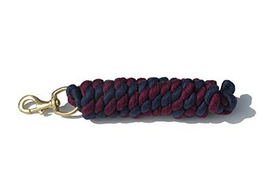 Rhinegold - Corda Doppia, Corda in Cotone, Blu Navy/Bordeaux., Taglia Unica