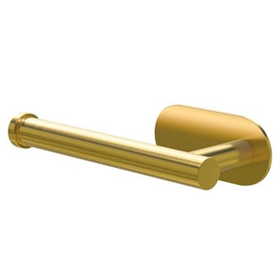 Amig - Portarrollos Adhesivo de baño para Papel higiénico Mod. EA-3 - Soporte Rollo de WC Adhesivo sin Tornillos - 164 x 70 x 45 mm - Acero Inoxidable - Oro Mate