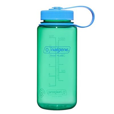 Nalgene Waterfles - Lichtgewicht Sustain Tritan BPA-vrije onbreekbare fles voor backpacken, wandelen, sportschool, 16 oz, brede mond, pastelgroen