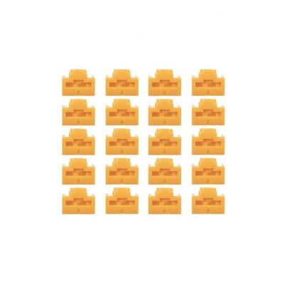 Lindy RJ45 Port Locks, Orange, 20pcs