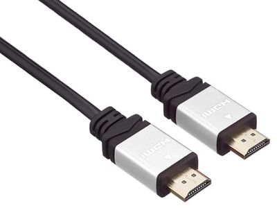 PremiumCord 4K High Speed HDMI-kabel 5 m, compatibel met video 4K 2160p, Full HD 1080p, Deep Color, 3D, ARC, HDR, 10,2 Gbps, vergulde aansluitingen, zwart
