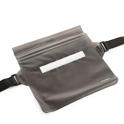 InnovaGoods® Riñonera Impermeable, Bolsa Impermeable riñonera Running Protectora de Teléfono Móvil, Dinero, Llaves, Documentos, Riñoneras Impermeables Ideal para la Playa, Correr, Pescar, Camping.