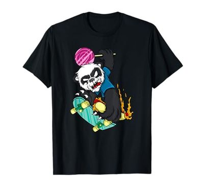 Panda Skateboard Maglietta