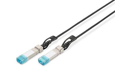 DIGITUS Twinax DAC Netwerkkabel, SFP+, 5 m, tot 10,52 Gbit/s, AWG 30, compatibel met HP H3C, zwart