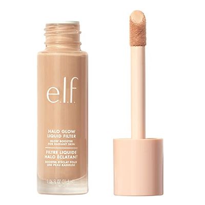 e.l.f. Cosmetics Halo Glow - Filtro líquido iluminador para una tez radiante, infundido con ácido hialurónico, ligero - mediano