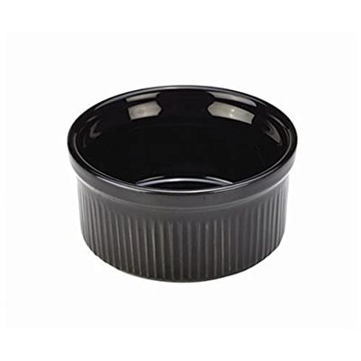 Genware NEV-SPS8-BL Royal Ramekin, 8 cm, Black (Pack of 12)