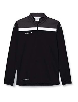 Uhlsport Offense 23 Zip Top 1/4 voetbalshirt voor heren, zwart/antraciet/wit, 152