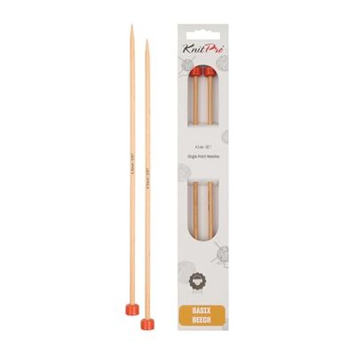 KnitPro KP35425 Basix Aiguille Simple Pointe Bouleau Multicolore 25 x 4,5 cm