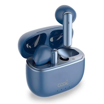 Stereo Bluetooth koptelefoon Dual Pod Earpods Cool Gen LCD blauw