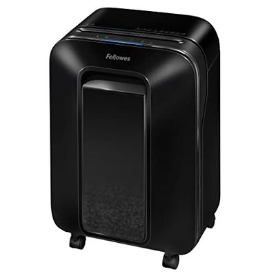 Fellowes Destructeur Powershred LX201, destructeur de Documents Coupe Micro 12 Feuilles pour Petites Entreprises et télétravail, Technologie SafeSense, 100% Anti-bourrage Papier - Noir