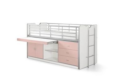 VIPACK BONHS9515 Bed, Bois d'ingénierie, Pink, 207x96x116 cm