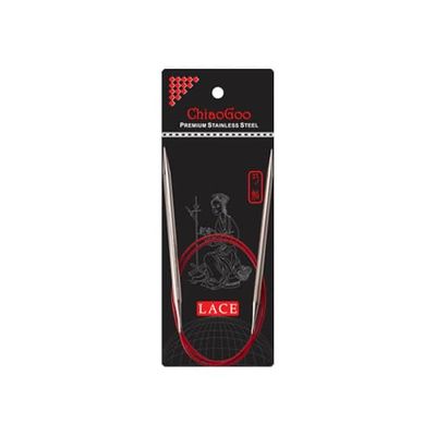 ChiaoGoo Circular Knitting Needle, Silver, Red, One Size