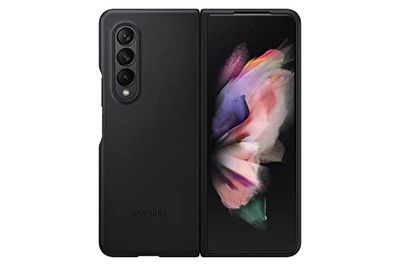 Samsung Galaxy Z Fold3 Leather Cover - Official Case - Black