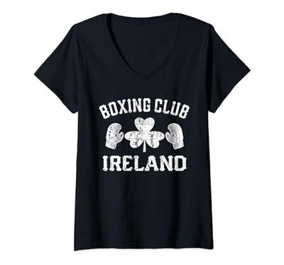 Mujer Boxing Club Irlanda para un amante del boxeo Camiseta Cuello V