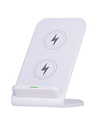 Grundig Supporto per cellulare Qi – 10 W – Supporto cellulare – Free Positioning Technology – Cavo incluso 1 m – Display LED – Bianco