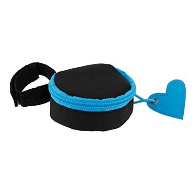 fopspeenhouder van stof, voor maximaal 2 fopspeen, met praktische klittenbandsluiting om op te hangen, 0 maanden +, lichtblauw