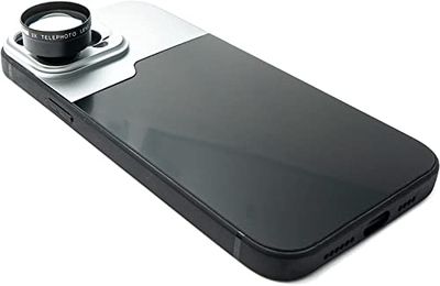 SYSTEM-S Zoom Lente 3X Tele Lente Filtros con Funda en Negro para iPhone 14 Pro MAX