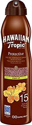 Hawaiian Tropic Olio solare spray all'olio di argan SPF15 177ml