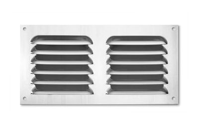 Zarivy Grille en Aluminium 100 x 200 mm, Naturelle, idéale pour la Ventilation et l'optimisation du Flux d'air dans Les espaces fermés.