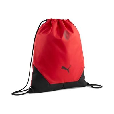 A.C. Milan, Gymväska med logotyp, sportväska, officiell unisex-vuxen, svart, 17 liter, Svart, 17 Litri