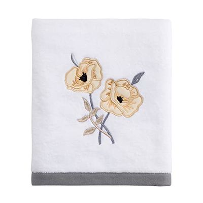 Avanti Linens Marielle Collection Serviette brodée Blanc