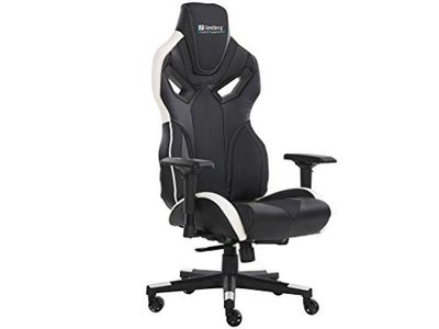 Sandberg Gaming Chair, Faux Leather, Black, Standard